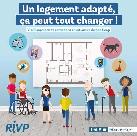 La RIVP réalise de nombreux travaux d'adaptation de logements pour les locataires âgées ou handicapés.