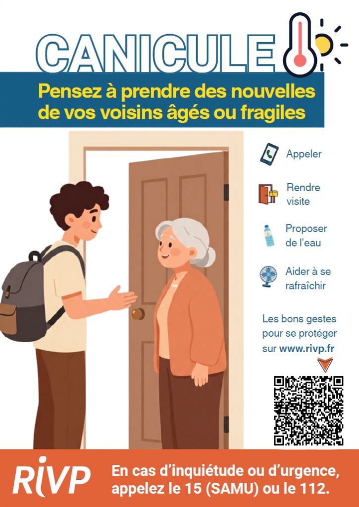 "Voisins solidaires" est uen communication RIVP pour inciter les locataires à contacter leurs voisins fragiles.
